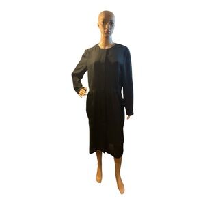 Ms Chaus Women’s 80s-90s Vintage  Black Crepe Dress Size 12